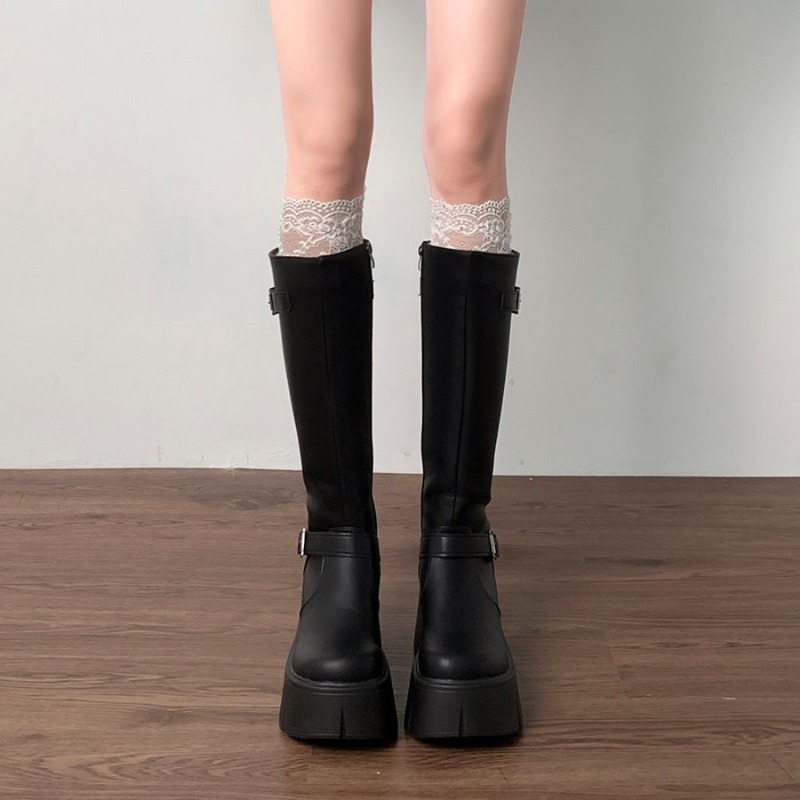 Classici Stivali da donna neri - Leather Classic Strap recensione e prezzo